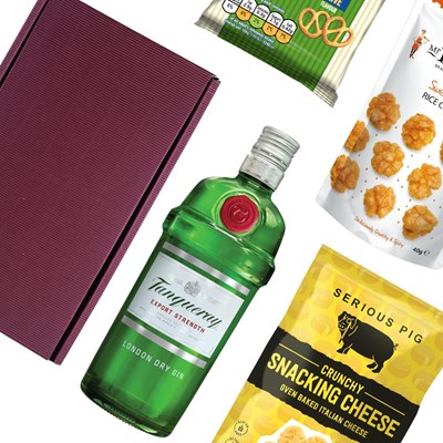 Tanqueray Dry Gin 70cl Nibbles Hamper